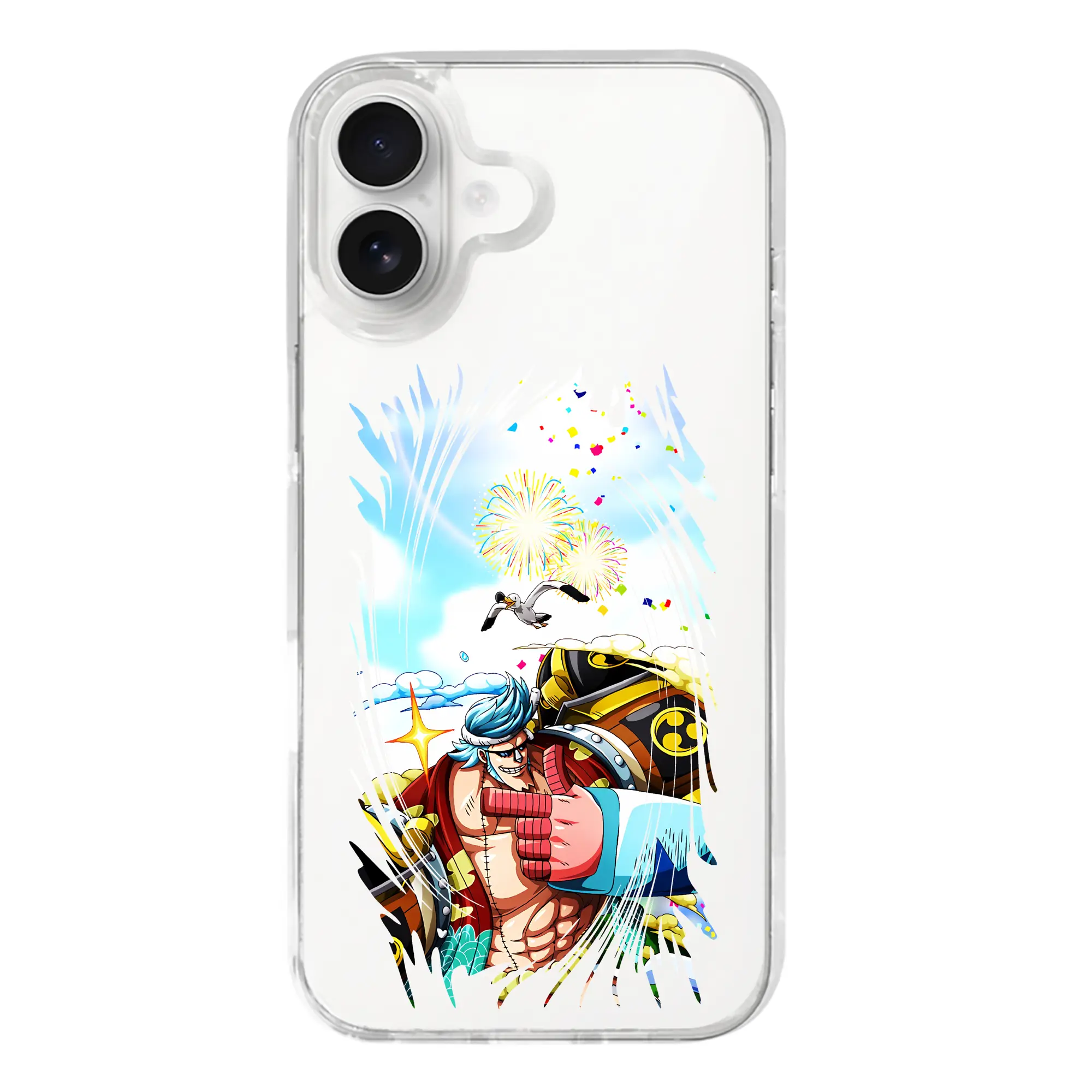 ワンピース グッズ フランキー - iPhone 17シリーズ 透明スマホケース – 薄型・耐衝撃・精密フィット保護カバー